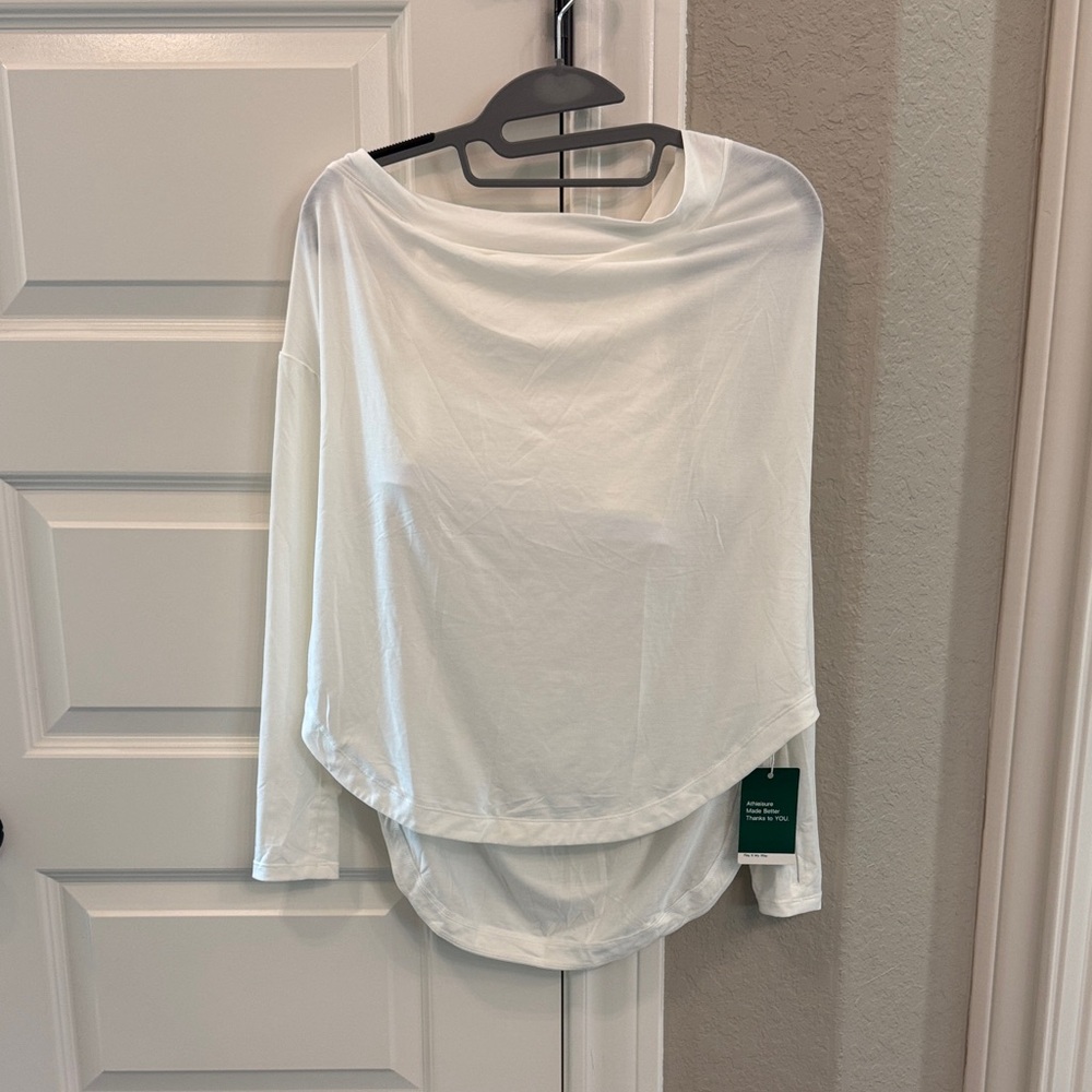 Women’s Halará Lightweight White Off Shoulder Top with built in bra